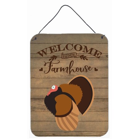 Carolines Treasures 12 x 16 in. Bronze Turkey Welcome Wall or Door Hanging Prints CK6930DS1216